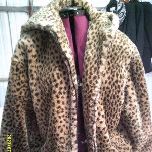 Fabulous Furs for Animal Lovers hooded coat, size 8